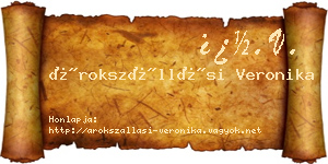 Árokszállási Veronika névjegykártya